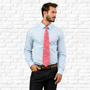 Luxury Sparkly Red Glitter Neck Tie