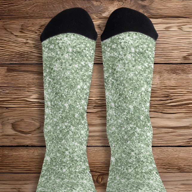 Luxury Sparkly Sage Green Glitter Socks (Sage Green Glitter Socks)