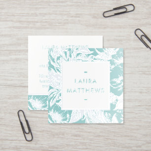 Luxury Square Floral Foil Gloss Branding Foil Spot Gloss Business Cards