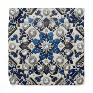 Luxury Statement Moroccan Diamond Pocket Square Bandana