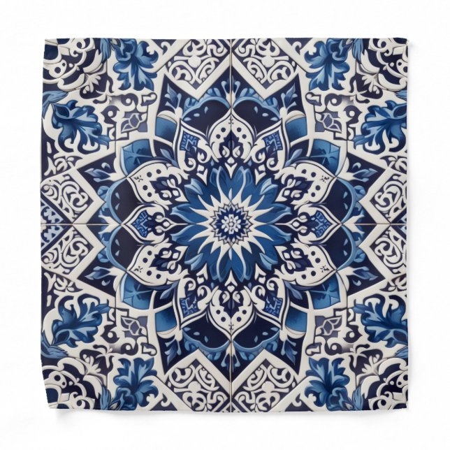 Luxury Statement Moroccan Pocket Square Bandana (Front)