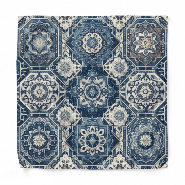 Luxury Statement Moroccan Pocket Square Bandana (Front)
