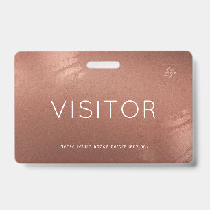 Luxury Stylish Bronze Business Visitor ID Badge