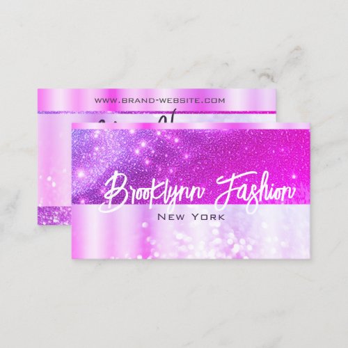 Luxury Stylish Vibrant Girly Pink Chic Ombre Frame Business Card