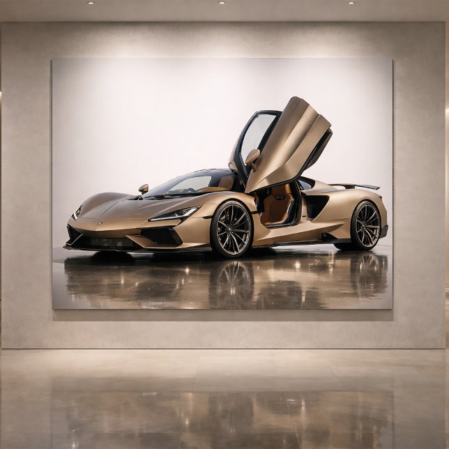 Luxury Supercar  – Champagne Gold Hypercar  Card (Creator Uploaded)