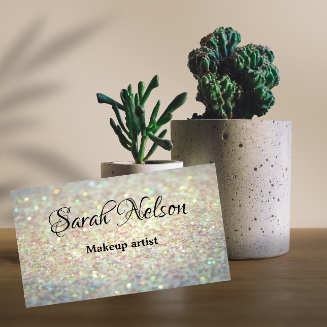  Luxury Sweet Sparkly Makeup Business Card (Creator Uploaded)