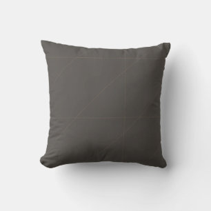 Luxury Tailored Seam Geometry in Warm Charcoal Throw Pillow