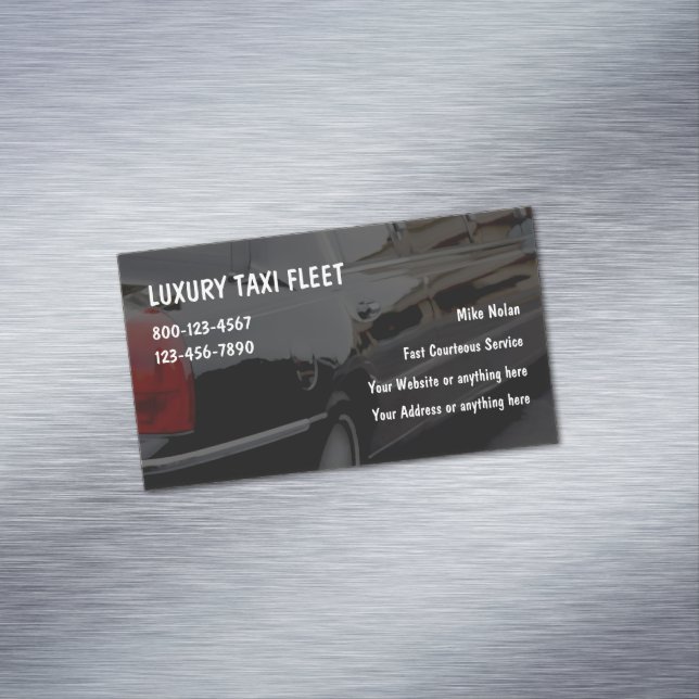 Luxury Taxi Business Card Magnet (In Situ)