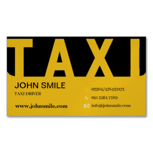Luxury Taxi Business Card Magnet