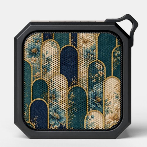 Luxury Teal &amp; Gold Floral Bluetooth Speaker
