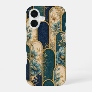 Luxury Teal & Gold Floral OtterBox iPhone Case