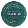 Luxury Teal Green And Gold Beard Oil Labels