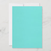 Luxury Teal & Silver Bridal Shower Invitations (Back)