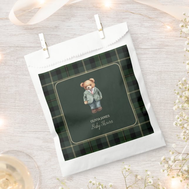 Luxury teddy bear baby shower favor bag (Clipped)