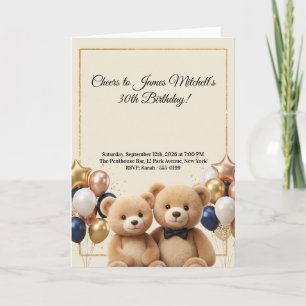 Luxury Teddy Bear Birthday Card
