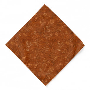Luxury Terracotta Burnt Orange Jacquard Bandana
