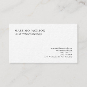 Luxury Thick Classical Plain Professional Business Card