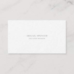 Luxury Thick Plain Black White Professional Business Card