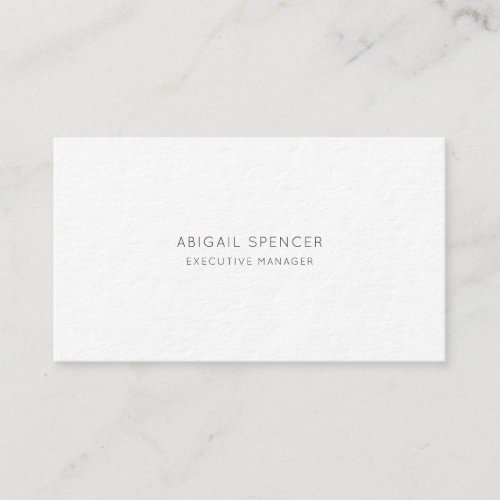 Luxury Thick Plain Black White Professional Business Card