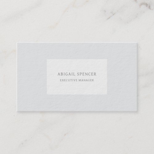 Luxury Thick Plain Grey Minimalist Professional Business Card
