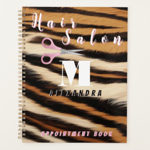 Luxury Tiger Skin Faux Fur Hair Salon Planner