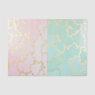 Luxury Trendy Blush Pink Soft Mint Gold Collection Tissue Paper
