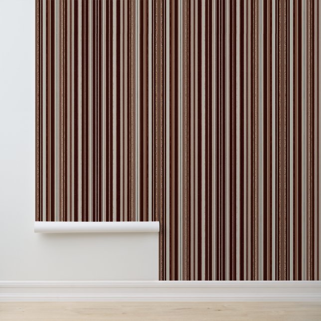 Luxury Trendy Brown White Linen Texture Collection Wallpaper (Application)