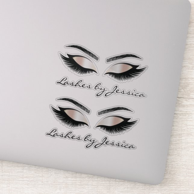 luxury trendy makeup lashes brows sticker (Detail)