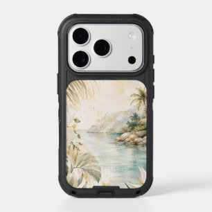 Luxury Tropical Coastal Watercolor Wall Art iPhone 17 Pro Case