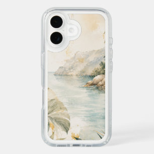 Luxury Tropical Coastal Watercolor Wall Art iPhone 16 Case