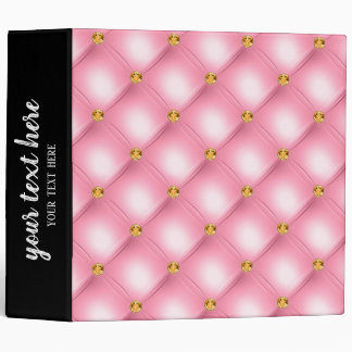 Luxury Tufted Texture 3 Ring Binder