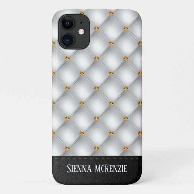 Luxury Tufted Texture Case-Mate iPhone Case (Back)