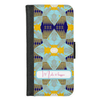 Luxury Turquoise Gold Leaf Mandala iPhone 8/7 Wallet Case