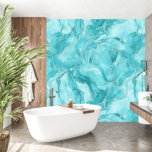 Luxury Turquoise Marble Texture Aqua Wallpaper