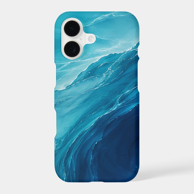 Luxury Turquoise Ocean Flow Case-Mate iPhone Case (Back)