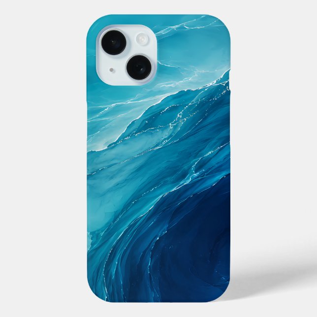 Luxury Turquoise Ocean Flow Case-Mate iPhone Case (Back)