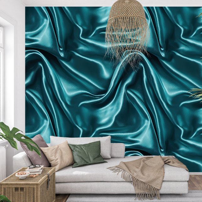Luxury Turquoise Velvet Texture  Wallpaper (Luxury Turquoise Velvet Texture Wallpaper)