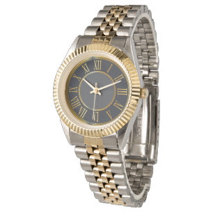 Luxury Two-Tone Gold and Silver Classic Watch