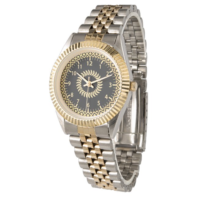 Luxury Two-Tone Stainless Steel Watch (Angled)