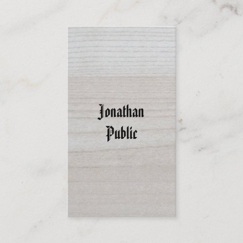 Luxury Ultra Thick Wood Look Handwritten Template Business Card