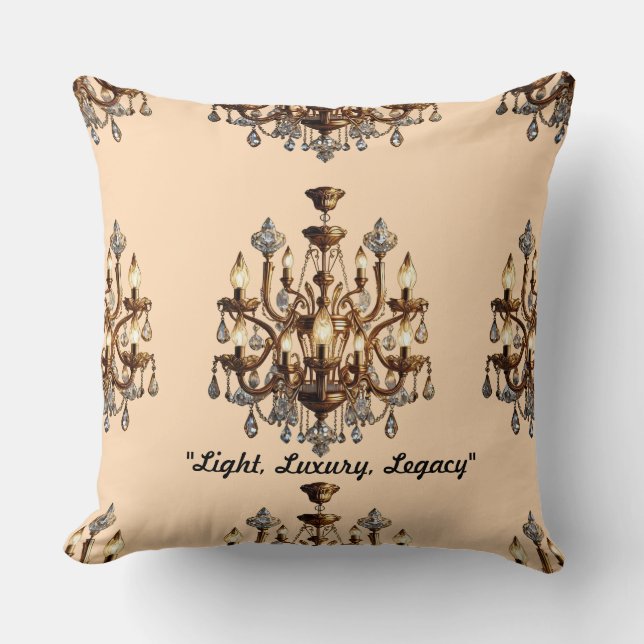 "Luxury Unveiled" Throw Pillow (Front)