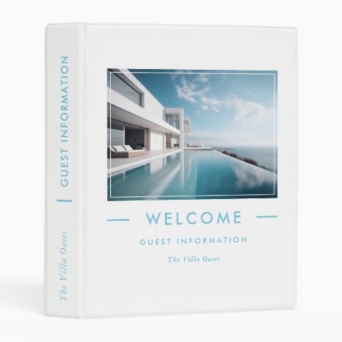 Luxury vacation welcome guest Information Mini Binder