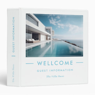 Luxury Vacation Welcome Guest Informations 3 Ring Binder