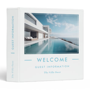 Luxury Vacation Welcome Guest Informations 3 Ring Binder