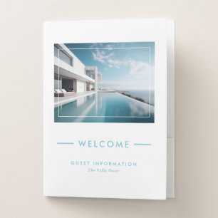 Luxury Vacation Welcome Guest Informations Pocket Folder