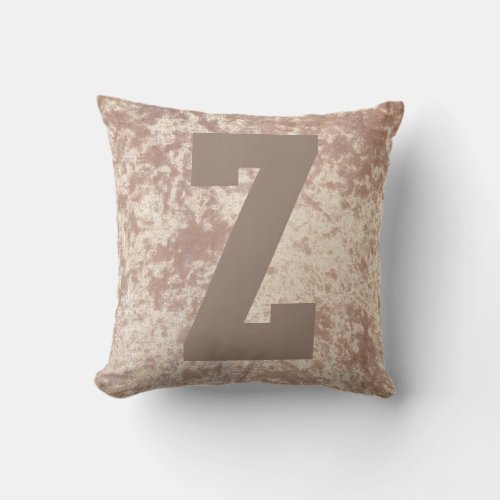 Luxury velvet stylish throw pillow cushion initial