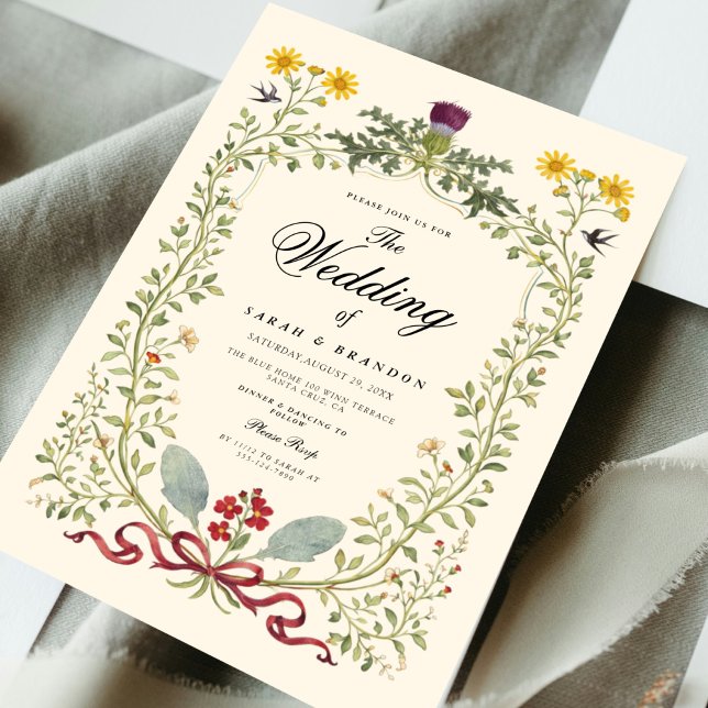 Luxury Victorian Botanical Wedding Invitation (Creator Uploaded)