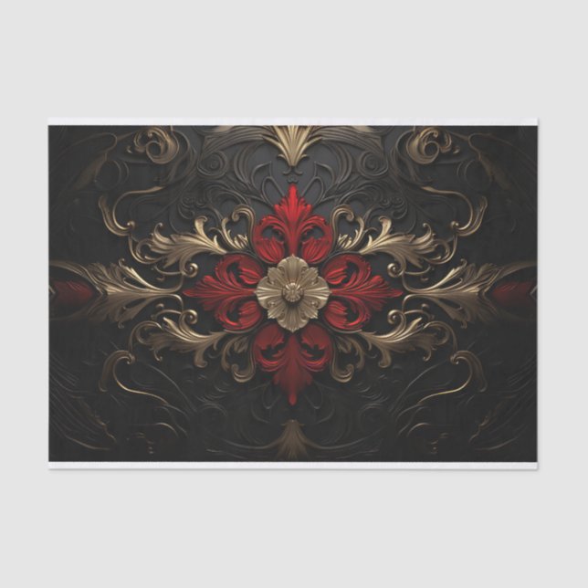 Luxury Victorian Ornament III Tissue Paper (Front)