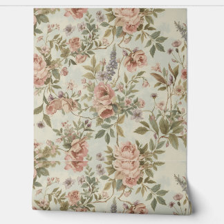 Luxury Vintage British Classic Floral Countryside Wallpaper
