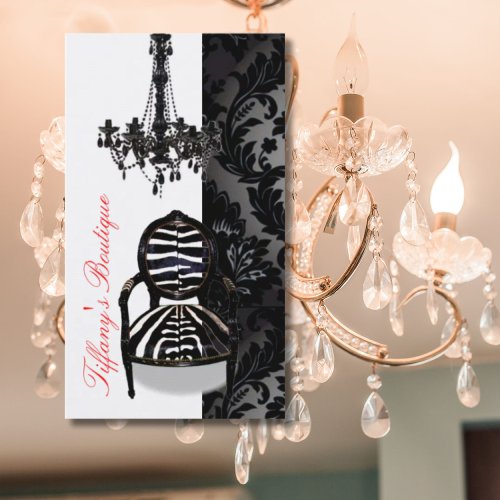 Luxury Vintage Chandelier Boutique Business Cards